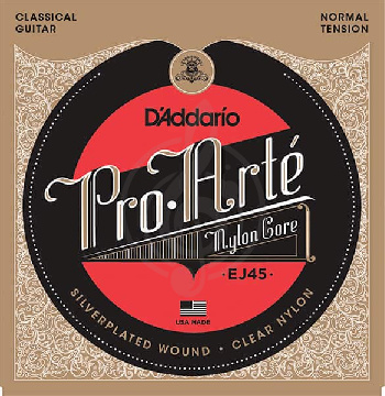 Изображение D'Addario EJ45 PRO ARTE - Струны для классической гитары, среднего натяжения