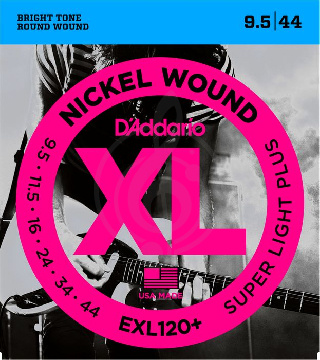 Изображение D'Addario EXL120+ Струны для электрогитары 9,5-44