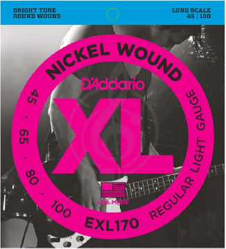 Изображение D'Addario EXL170 - Струны БАС soft long 045-100