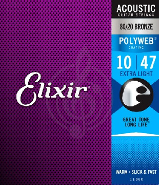 Изображение Elixir 11000 POLYWEB, струны для акустической гитары 10-47