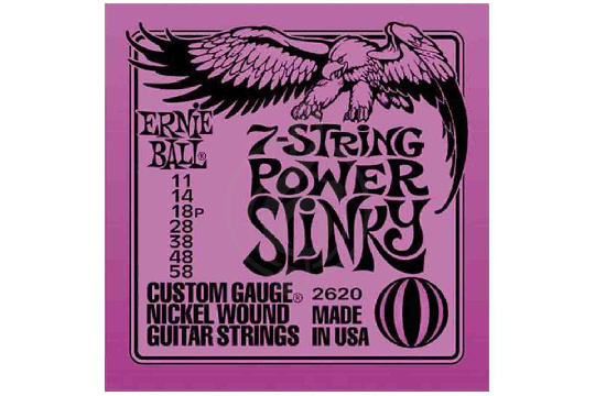 Изображение Ernie Ball 2620 - Струны для 7-стр эл.гитары 11-58