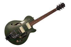 Изображение Godin 046881 Montreal Premiere Ltd Desert Green w/Bigsby - Электрогитара арктоп, с футляром