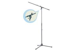 Изображение GrandVox DD005W Микрофонная стойка телескопический "журавль", хромированная