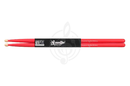 Изображение HUN Colored Series 5A RED - Барабанные палочки, орех гикори, красные