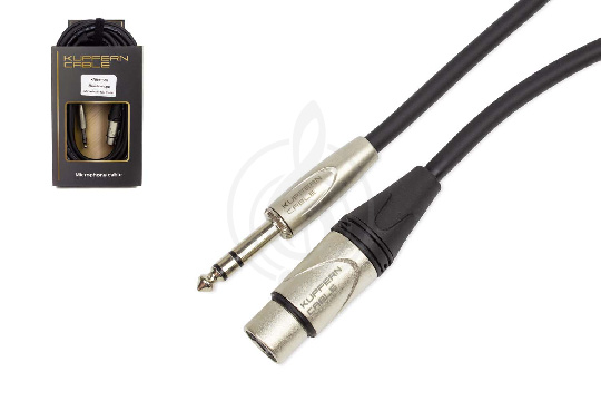 Изображение KUPFERN KFMC07 10M - Шнур микрофонный XLR-F - Jack 1/4 stereo male