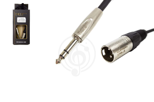Изображение KUPFERN KFMC09 3M - Шнур аудиобалансный Jack 1/4 stereo папа- XLR папа