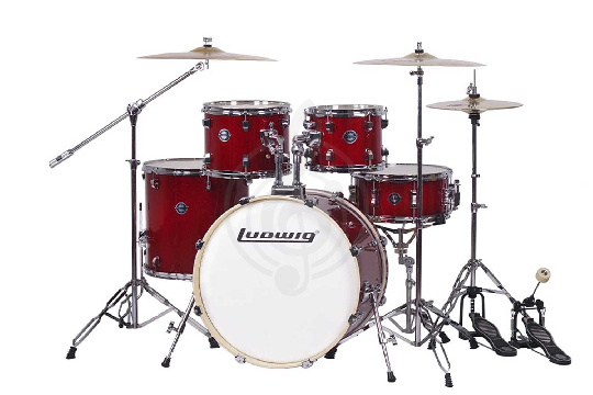 Изображение Ludwig LC197-3 Accent Pro - Барабанная установка, красная