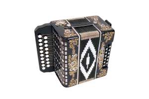 Изображение Шуйская гармонь SZ48/1XL-G-BLACK «Чайка» 21х12, чёрный