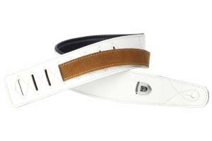 Изображение Soldier STP-GL-016 4 - Ремень для гитары натуральная кожа, белый