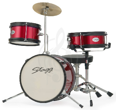 Изображение STAGG TIM JR 3/12 RD Детская акустическая ударная установка